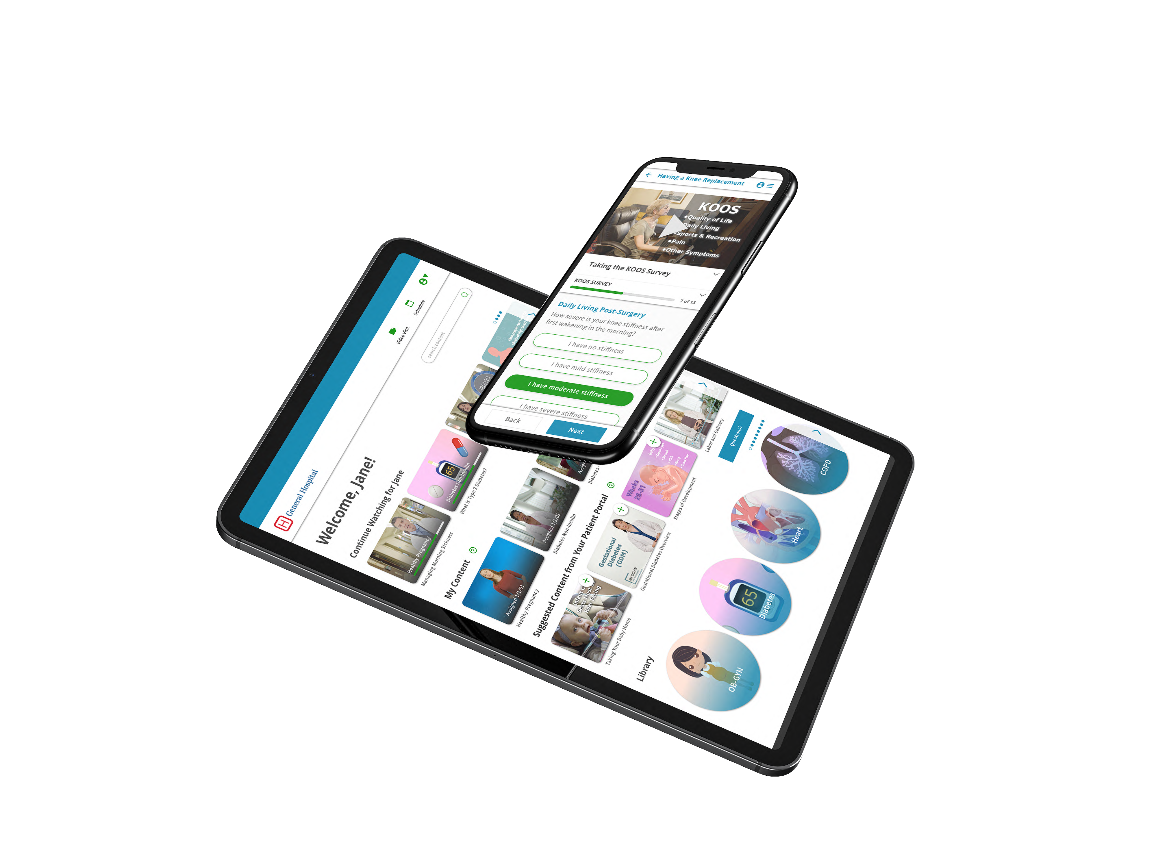 tablet landing page mobile koos survey-1